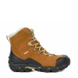NEW OBOZ women's bridger 7" insulated b-dry waterproof boot - wide in chipmunk